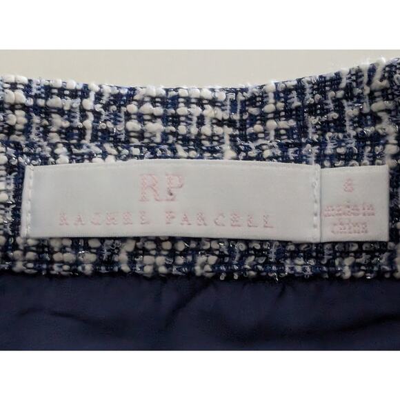 Rachel Parcell Scalloped Mini Shirtdress Blue White Size 6 Button-Up Dress - Picture 5 of 8